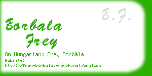 borbala frey business card
