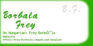 borbala frey business card